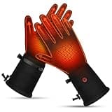 Rechargeable Heated Glove Liners for Men and Women Electric Battery Power Touchscreen Compatible Gloves for Running Hiking Dog Walking Raynauds Arthritis