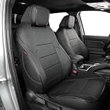 EKR Tacoma Car Seat Covers Custom Fit for Toyota Tacoma (Petrol) 2024 2025 2026 DoubleCab/CrewCab SR/SR5/TRD Sport/TRD Off-Road/Limited -Truck Seat Covers Full Set,Faux Leather(Black)