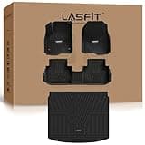 LASFIT Floor Mats and Cargo Liner for Honda CR-V 2026 2025 2024 2023 (Gasoline & Hybrid & e:FCEV), All Weather TPE Car Trunk Mat (Upper Position), 1st & 2nd Row & Trunk Liner Full Set Black