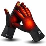 WEIVIOQ Heated Glove Liners for Men & Women, Ski Gloves with Touchscreen | Thicker fleece lining • 2200mAh batteries • 3 heat settings • Touchscreen • Skiing • Snowboarding • Hiking • Cycling