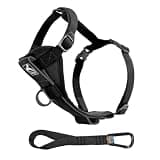 Kurgo Tru-Fit Smart Harness, Black, Large | Dog Walking Harness with Quick Release Buckles, Front & Back Leash Attachments, Reflective Trim, Includes Seatbelt Tether