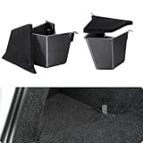 BASENOR 2025 2026 Tesla Model Y Trunk Storage Bins, (Proprietary Design) Trunk Organizer with Carpeted Lid, Rear Trunk Side Storage Box for 5-Seats Model Y Juniper Interior Accessories