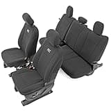 Rough Country Neoprene Front & Rear Seat Covers for Ford F-150, Lightning, F-250 & F-350 (2015-2026) Crew Cab w/Front Bucket Seats & Rear 60/40 Split