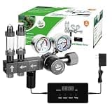 Hygger CO2 Upgraded Aquarium CO2 Regulator with Motorized Valve, Dual Stage Adjustable Pressure, Expandable for Two Tanks, Includes Timer and Bubble Counters for CO2 Aquarium System