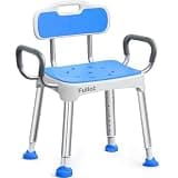 Widened Shower Chair for Inside Shower with Padded Back & Arms,400 lbs Heavy Duty & Adjustable Shower Chair for Elderly and Disabled, Non-Slip Shower Seat, Bath Chair for Tub