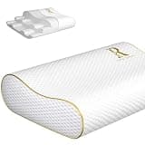 Royal Therapy Memory Foam Pillow, Queen Neck Pain Relief, Contour Cervical Pillow, for Neck and Shoulder Pain, Side, Back and Stomach Sleeper, 24x14x5 inches