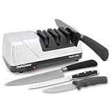 Chef’sChoice 15XV EdgeSelect Professional Electric Knife Sharpener with 100-Percent Diamond Abrasives and Precision Angle Guides for Straight Edge and Serrated Knives, 3-Stage, Gray