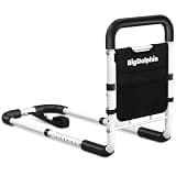 BigDolphin Bed Rails for Elderly Adults Safety - ASTM Approved Adjustable Bed Cane with Non-Slip Ergonomic Handle & Storage Pocket, Bed Railings for Seniors Support 350 LBS, Tool-Free