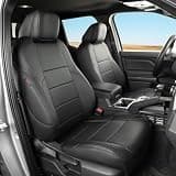 coverdream 2024 2025 2026 Tacoma Seat Covers Full Set for Toyota Tacoma 4th Gen Double/Crew Cab SR,SR5,TRD Sport,TRD Off-Road,Limited,Fully Covered,Luxury Waterproof Leather Car Seat Protector(Black)