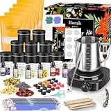 Complete Candle Making Kit with Wax Melter,Candle Making Supplies,DIY Arts&Crafts Kits Gift for Beginners,Adults,Including 500w Electronic Stove,Wicks,Wax,Rich Scents,Dyes,Melting Pot,Candle tins