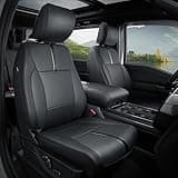 DiffCar for Ford F150 Seat Covers 2015-2023 2024 2025 2026,Full Set Leather Waterproof Black Trucks Pickup Seat Covers Custom Fit for Ford F150 Accessories,Car Seat Cover for SuperCrew/CrewCab(XL,XLT)