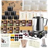 FAIRYELF Premium Candle Making Kit with Wax Melter, DIY Starter Scented Candles Making Kit for Adults Include Glass Jar & Tins, Scents & Color Dyes & More - Perfect as Home Decorations