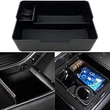 JOJOMARK Compatible with Tesla Model 3/Y Accessories Center Console Organizer Tray Fits for Tesla Model 3 2017 2018 2019 2020 /Model Y 2020 (The cover closed Rotary version)
