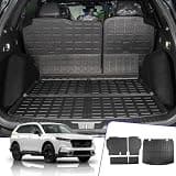 Rongtaod Cargo Mat Compatible with 2023 2024 2025 2026 Honda CRV (Include Hybrid) Cargo Liner Trunk Mat Back Seat Cover Protector Honda CR-V Accessories (Fit Upper Deck, Trunk Mat+Backrest Mats)