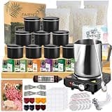 FAIRYELF Candle Making Kit for Adults with Soy Wax Wax Melter, Complete Candle Making Supplies, DIY Starter Scented Candle Wax Kit, Perfect as Home Decorations