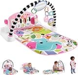 Fisher-Price Glow and Grow Kick & Play Piano Gym, Pink