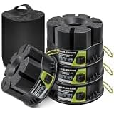 Trailer Jack Block 4 Pack - RV Leveling Blocks for Travel Trailers Wheels and Any Jack, 20,000 lbs RV Camper Leveling Blocks with Bag, Leveling Blocks Universal Compatibility & Convenient Storage