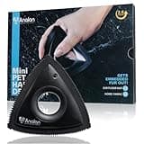 Analan Mini Pet Hair Remover for Car Detailing Supplies, Carpet Dog Hair Remover for Car Interior, Triangle Dog Hair Remover for Auto Detailing, Couch, Furniture, Lint, Carpet(Matte Black)