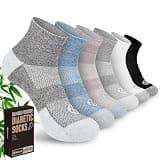 Nonlut Diabetic Socks for Men,6 Pairs Ankle Diabetic Neuropathy Socks for Men,Mens 9-12 10-13(White+Black+Dark Grey+Deep Grey+Sandy Color+Deep Blue-Large)