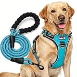 tobeDRI No Pull Dog Harness Adjustable Reflective Oxford Easy Control Medium Large Dog Harness with A Free Heavy Duty 5ft Dog Leash