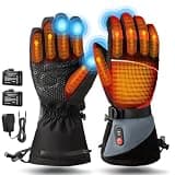 Rechargeable Heated Gloves for Men Women Hand Warmers Winter Ski Gloves | Heated Work Gloves, 7.4V Fast Heating Glove Liners, Womens Gloves for Cold Weather, Arthritis Heater, Snowmobile, Camping