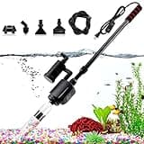 AQQA Electric Aquarium Gravel Cleaner, 6 in 1 Automatic Fish Tank Cleaning Tools Gravel Vacuum for Aquarium, Suitable for Change Water Wash Sand Water Filter and Water Circulation (320GPH, 20W)