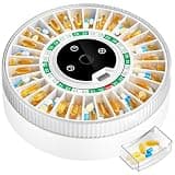 Colorwing® 2025 Smart Pill Dispenser for Seniors - 31-Slot Automatic Medication Organizer with Bluetooth Alarms, Fingerprint & Mechanical Dual Lock, Daily Timed Dispenser (Elderly-Friendly Design)