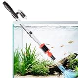 AKKEE Aquarium Vacuum Gravel Cleaner Handle Control, 8 in 1 Multifunctional 36W Electric Fish Tank Cleaner Vacuum for Automatic Water Change, Wash Sand, Water Circulation and Timed Off