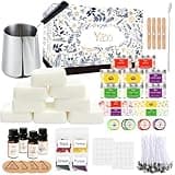 Complete Candle Making Kits for Adults Beginners, DIY Candle Making Supplies Include Soy Wax,Wax Melter,Scents,Dyes,Wicks,Wicks Sticker,Candle Tins & More-Full Candle Maker Set - Arts & Crafts Kits