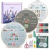 ETSPIL Embroidery Kit for Beginners, 4K Step-by-Step Video, Adults, Gift