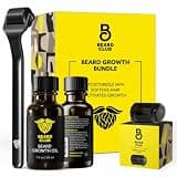 Beard Club Premium Derma Roller & Beard Growth Oil - Microneedling Roller with 540 Titanium Microneedles for Face, Body and Scalp - Beard Roller with Sandalwood & Cedar Beard Oil