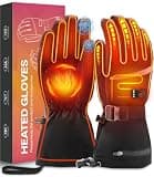 Waestcia Heated Gloves for Men and Women, Rechargeable Electric Ski Gloves | Warmth to Fingertips, Up to 8 Hours, Dual 7.4V Batteries, Waterproof Shell, Touchscreen, Reflective Strips, Skiing & Hunting