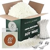 Hearth & Harbor Organic Candle Wax, Pure Soy Wax for Candle Making, 10 lbs | All-Natural Candle Making Supplies, Beeswax-Free, Paraffin-Free, Soy Wax Flakes Perfect for Candles, Tealights and Melts